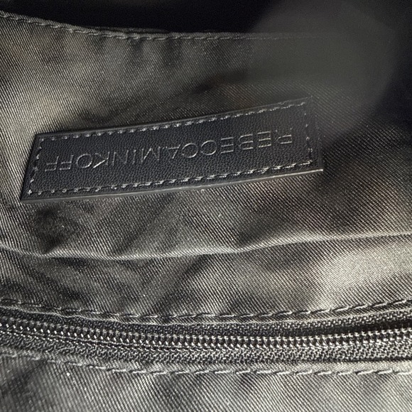 Rebecca Minkoff Women's Black Leather Saddlebag Crossbody Bag No Shoulder Strap - Picture 5 of 8